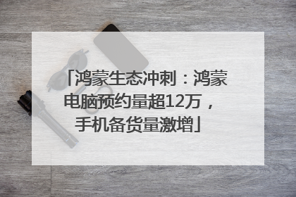 鸿蒙生态冲刺：鸿蒙电脑预约量超12万，手机备货量激增