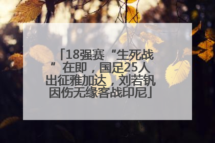 18强赛“生死战”在即，国足25人出征雅加达，刘若钒因伤无缘客战印尼