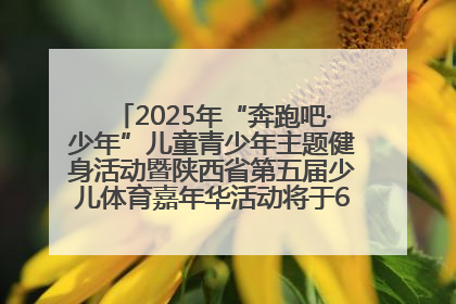 2025年“奔跑吧·少年”儿童青少年主题健身活动暨陕西省第五届少儿体育嘉年华活动将于6月14日正式举办