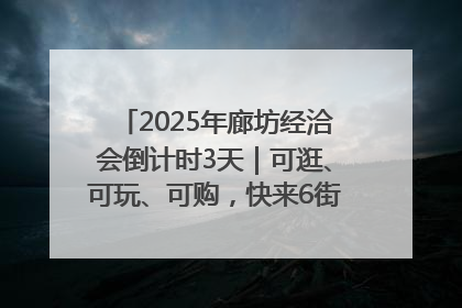 2025年廊坊经洽会倒计时3天｜可逛、可玩、可购，快来6街16巷逛市集
