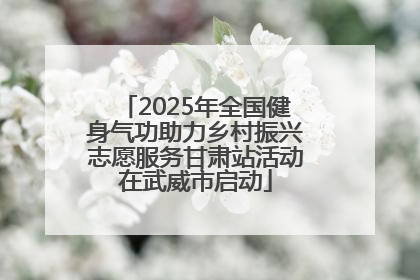 2025年全国健身气功助力乡村振兴志愿服务甘肃站活动在武威市启动