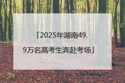 2025年湖南49.9万名高考生奔赴考场