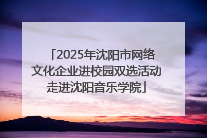 2025年沈阳市网络文化企业进校园双选活动走进沈阳音乐学院