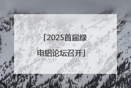 2025首届绿电铝论坛召开