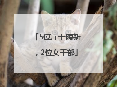 5位厅干履新，2位女干部