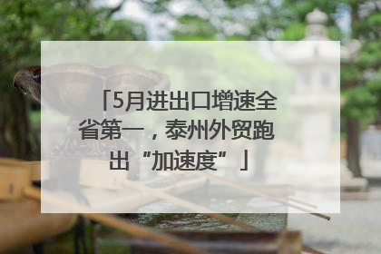 5月进出口增速全省第一，泰州外贸跑出“加速度”
